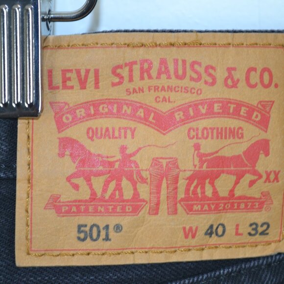 501 Denim Jeans Mens 40/32 Button Fly Closure Big Man 5 Pocket Straight Leg Pant - Picture 9 of 9